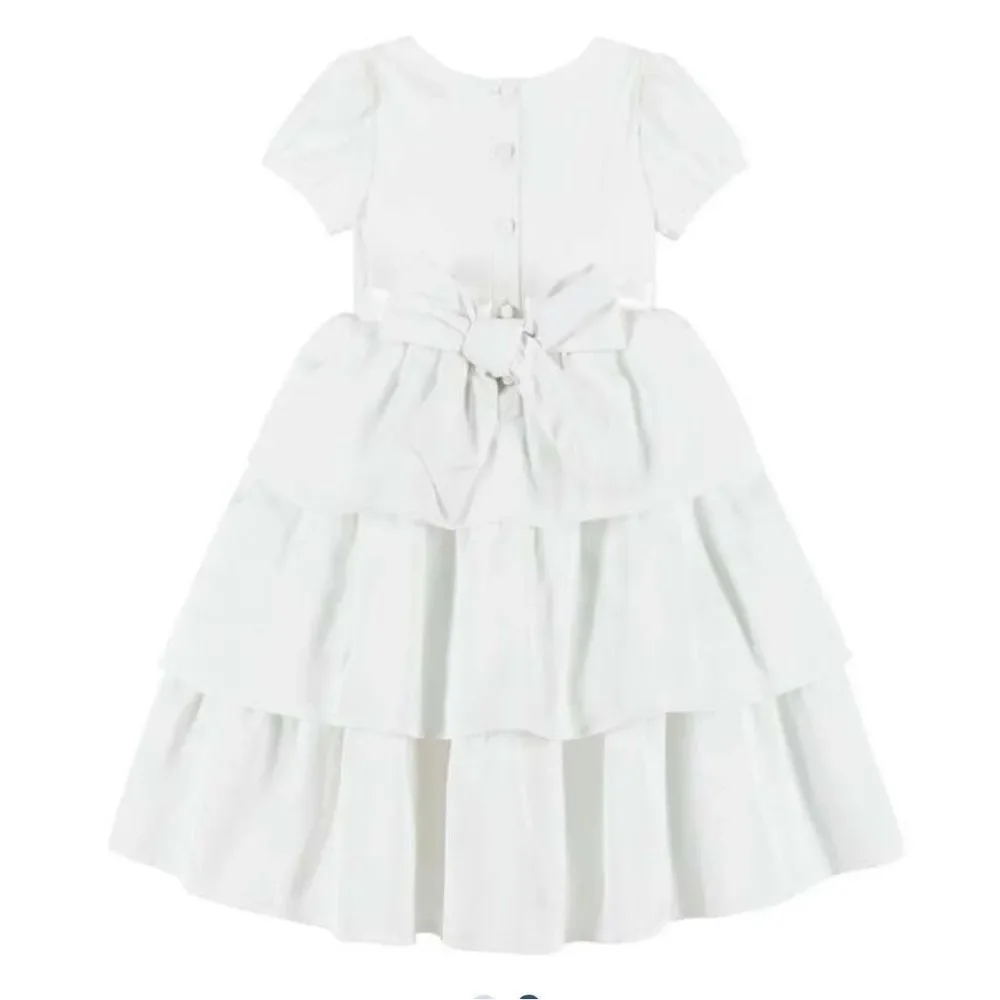 Andy & Evan Girls Puff Sleeve Satin Tiered Dress 10 NEW MSRP $99